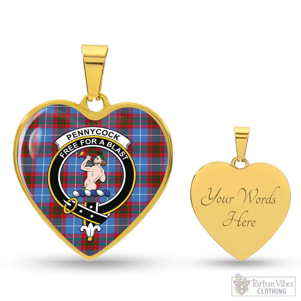 Tartan Vibes Clothing Pennycook Tartan Heart Necklace with Family Crest