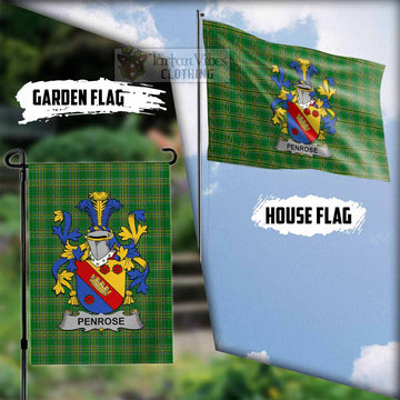 Penrose Irish Clan Tartan Flag with Coat of Arms