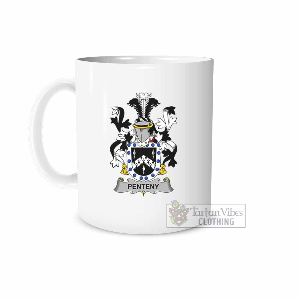 Penteny Irish Clan Coat of Arms Ceramic Mug White - 2D-tartanvibesclothing