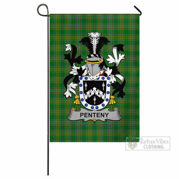 Penteny Irish Clan Tartan Flag with Coat of Arms