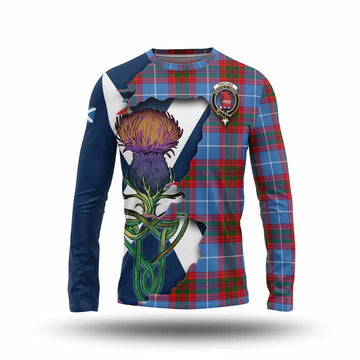 Pentland Tartan Family Crest Long Sleeve T-Shirt Scottish Thistle Celtic Inspired Unisex - Tartan Vibes Clothing
