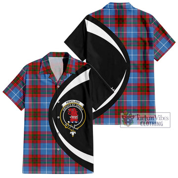 Pentland Tartan Short Sleeve Button Up with Family Crest Circle Style