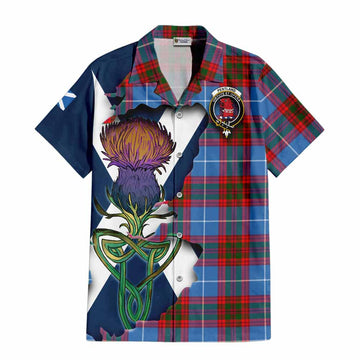 Pentland Tartan Family Crest Hawaiian Shirt Scottish Thistle Celtic Inspired Kid - Tartan Vibes Clothing