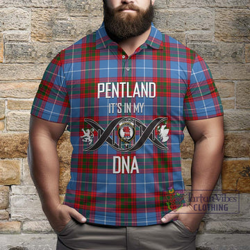 Pentland Tartan Polo Shirt with Family Crest DNA In Me Style