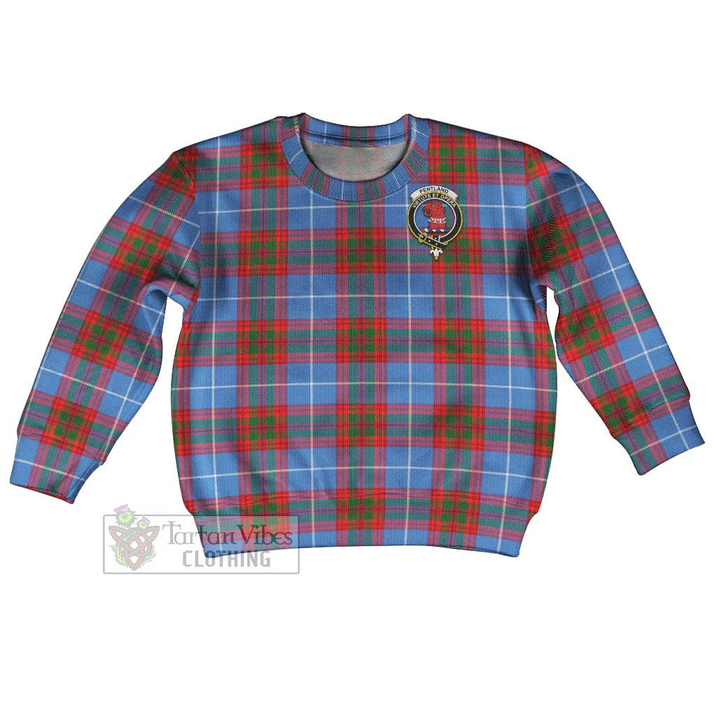 Pentland Tartan Kid Ugly Sweater with Family Crest Kid - Tartan Vibes Clothing