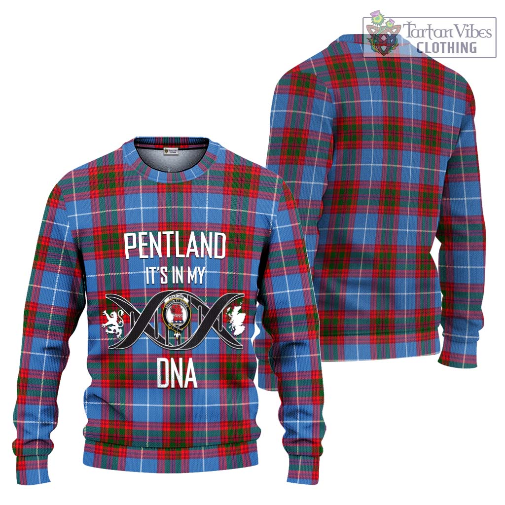 Tartan Vibes Clothing Pentland Tartan Knitted Sweater with Family Crest DNA In Me Style