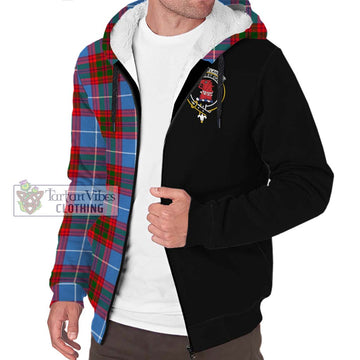 Pentland Tartan Sherpa Hoodie with Family Crest and Half Of Me Style