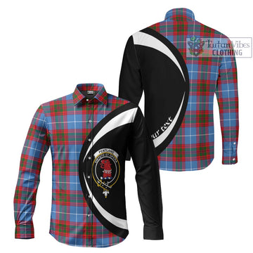 Pentland Tartan Long Sleeve Button Up with Family Crest Circle Style