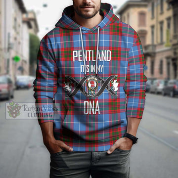 Pentland Tartan Hoodie with Family Crest DNA In Me Style