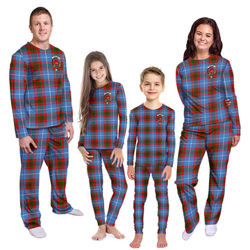 Pentland Tartan Pajamas Family Set with Family Crest