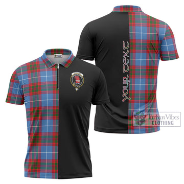 Pentland Tartan Zipper Polo Shirt with Family Crest and Half Of Me Style