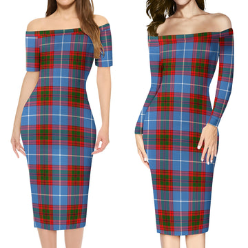 Pentland Tartan Off Shoulder Lady Dress Women's Dress - Tartan Vibes Clothing