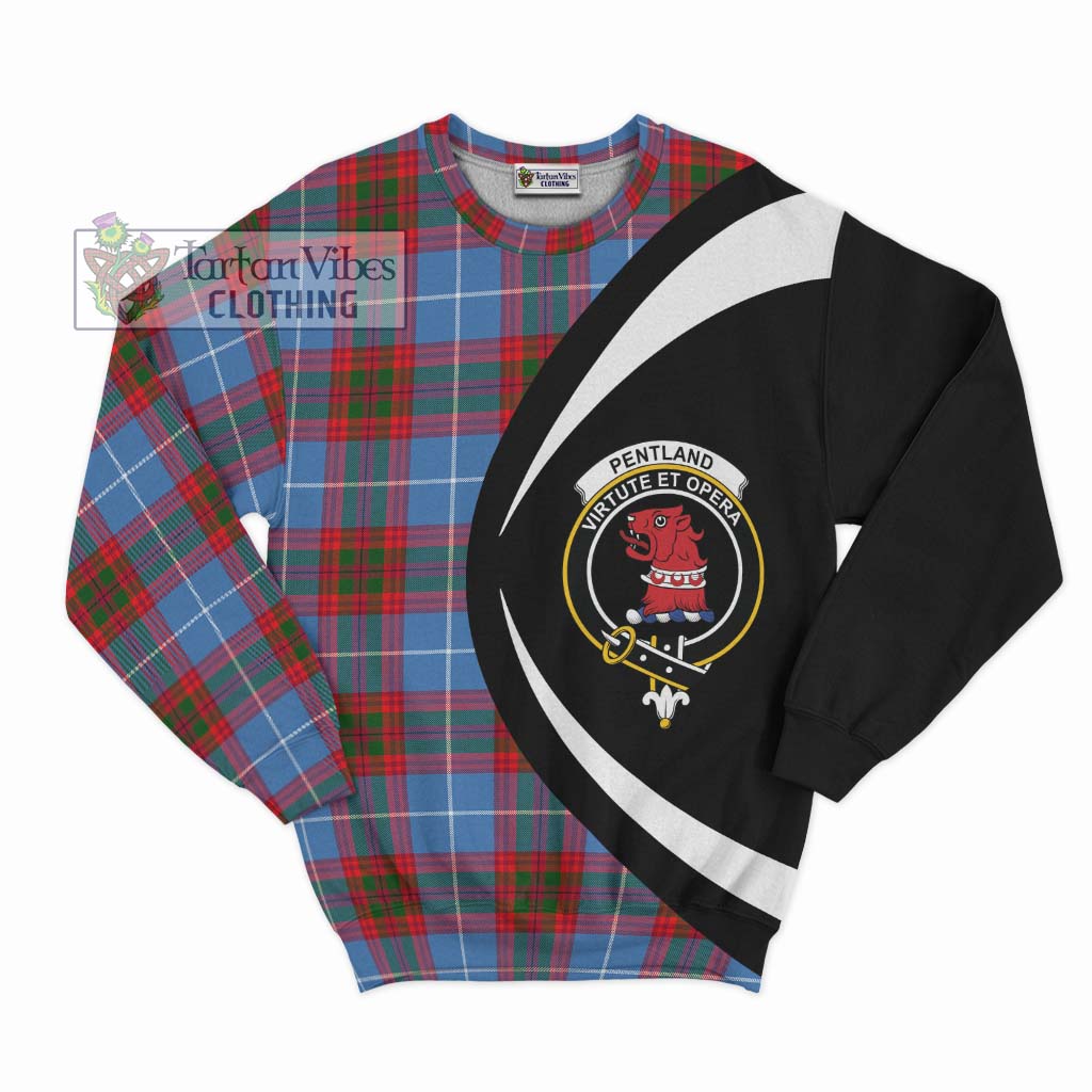 Tartan Vibes Clothing Pentland Tartan Sweatshirt with Family Crest Circle Style