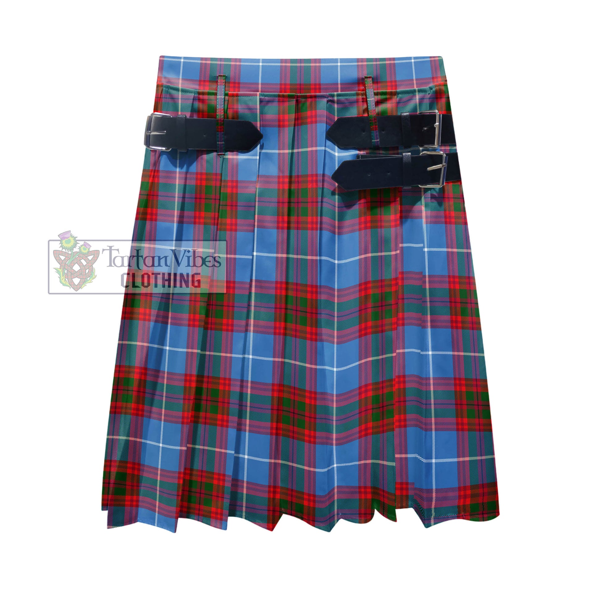 Tartan Vibes Clothing Pentland Tartan Men's Pleated Skirt - Fashion Casual Retro Scottish Style