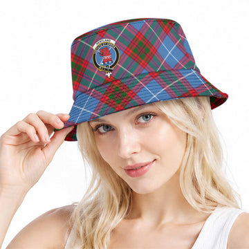 Pentland Tartan Bucket Hat with Family Crest Bucket Hat One Size - Tartan Vibes Clothing