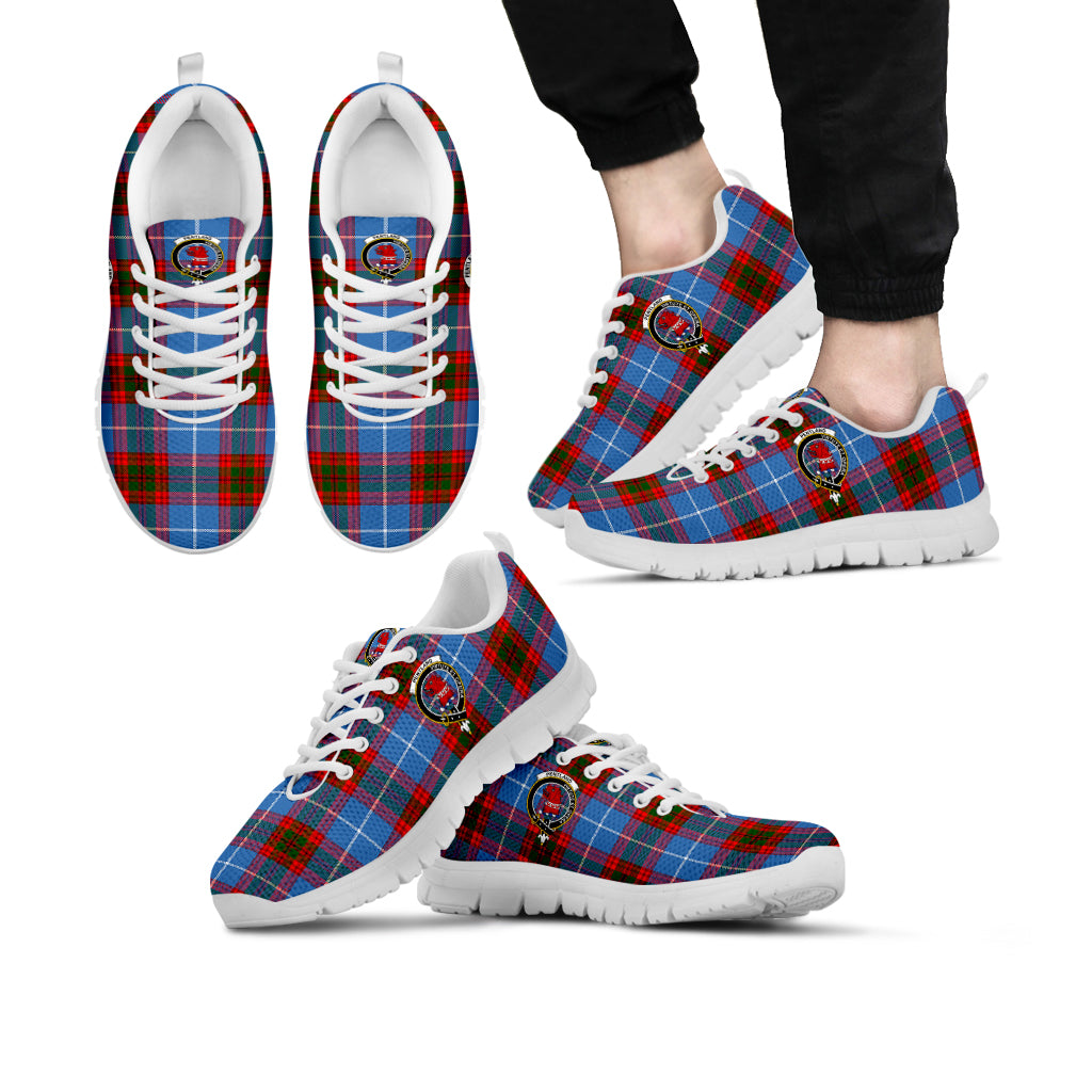 Pentland Tartan Sneakers with Family Crest Kid's Sneakers - Tartan Vibes Clothing
