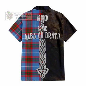 Pentland Tartan Family Crest Hawaiian Shirt Alba Gu Brath Be Brave Lion Ancient Style - Tartan Vibes Clothing