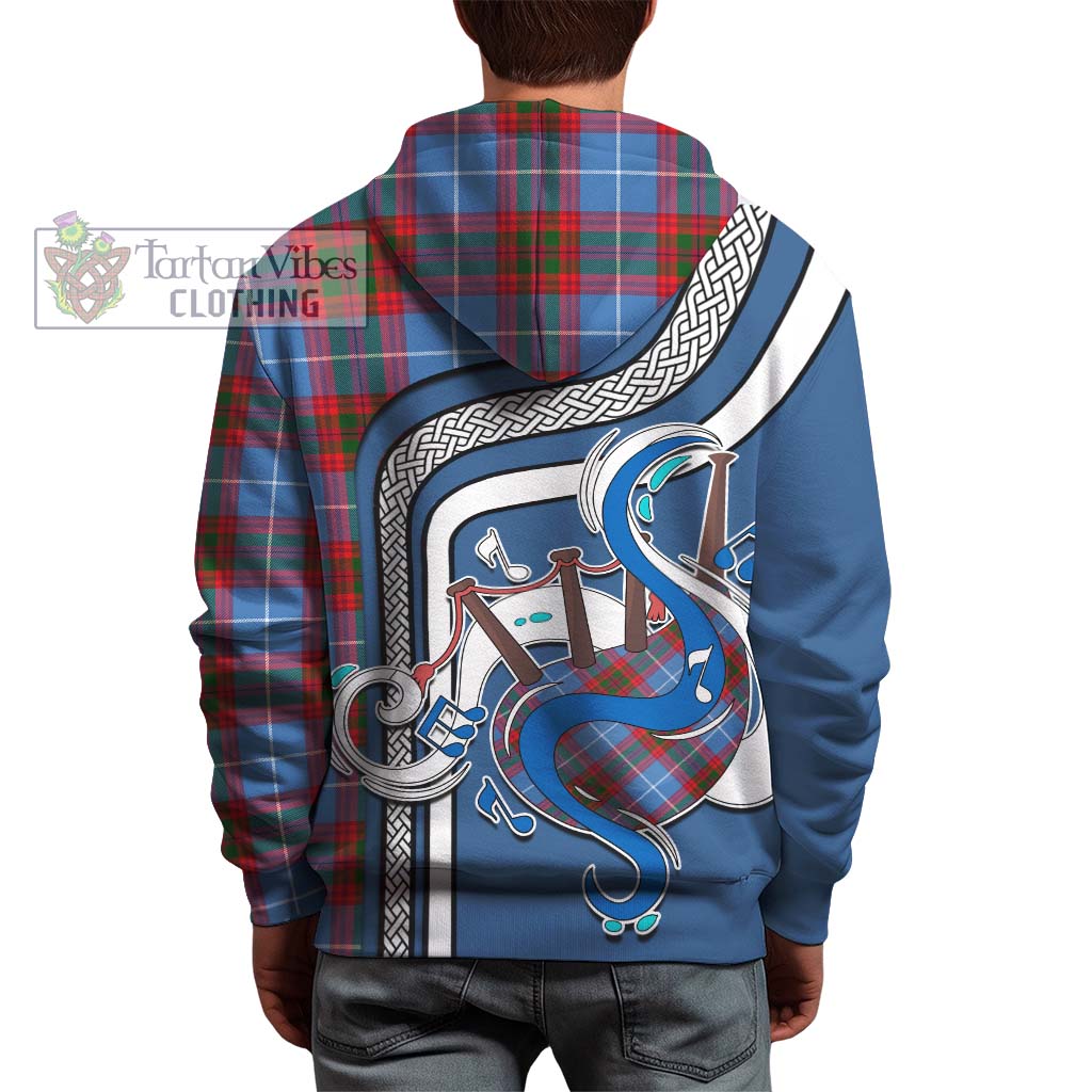 Tartan Vibes Clothing Pentland Tartan Hoodie with Epic Bagpipe Style