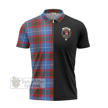 Pentland Tartan Zipper Polo Shirt with Family Crest and Half Of Me Style