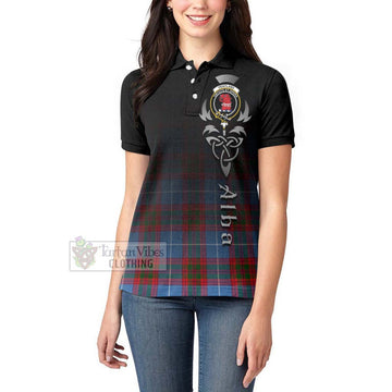 Pentland Tartan Women's Polo Shirt Featuring Alba Gu Brath Family Crest Celtic Inspired - Tartan Vibes Clothing