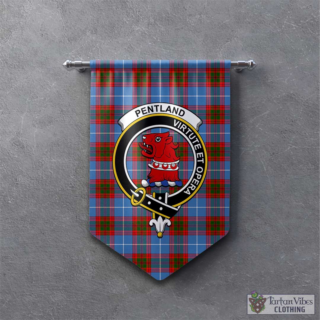 Pentland Tartan Gonfalon, Tartan Banner with Family Crest – Tartan ...