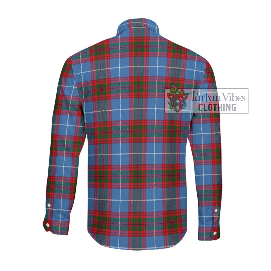 Tartan Vibes Clothing Pentland Tartan Long Sleeve Button Shirt with Family Crest DNA In Me Style