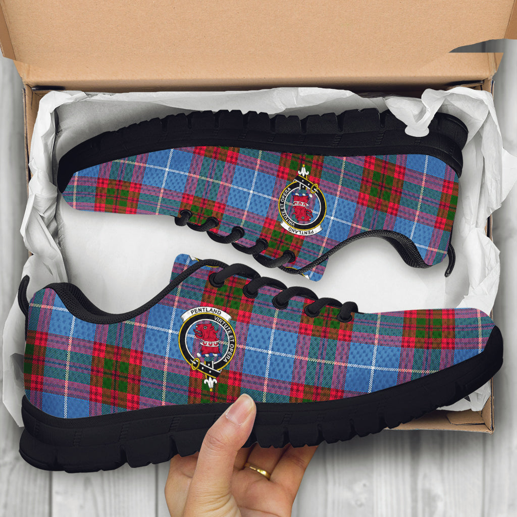 Pentland Tartan Sneakers with Family Crest - Tartan Vibes Clothing