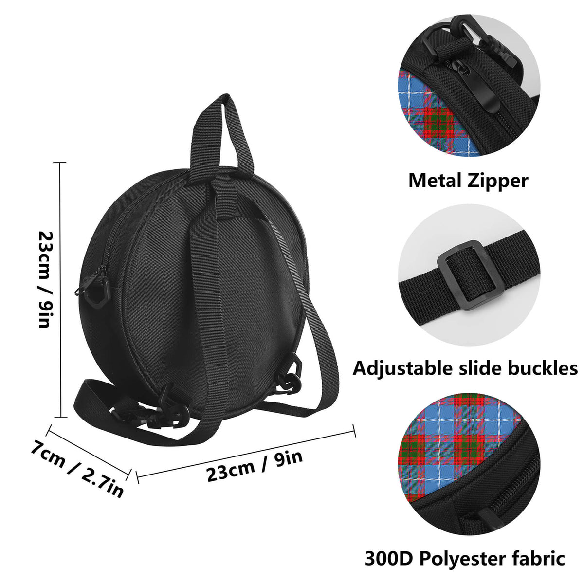 Pentland Tartan Round Satchel Bags - Tartan Vibes Clothing