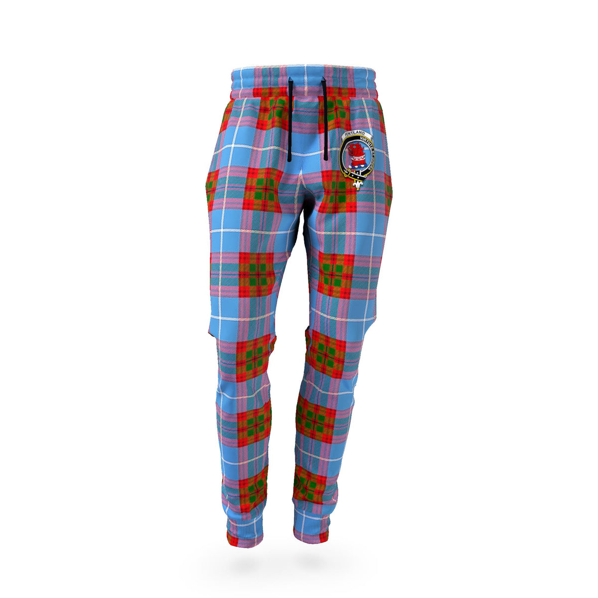 Pentland Tartan Joggers Pants with Family Crest - Tartan Vibes Clothing