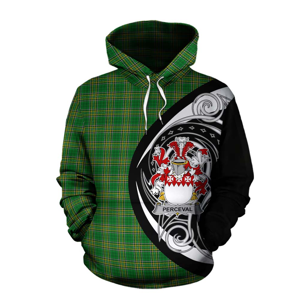 Perceval Irish Clan Cotton Hoodie Celtic Circle Style Pullover Hoodie XS - Tartan Vibes Clothing