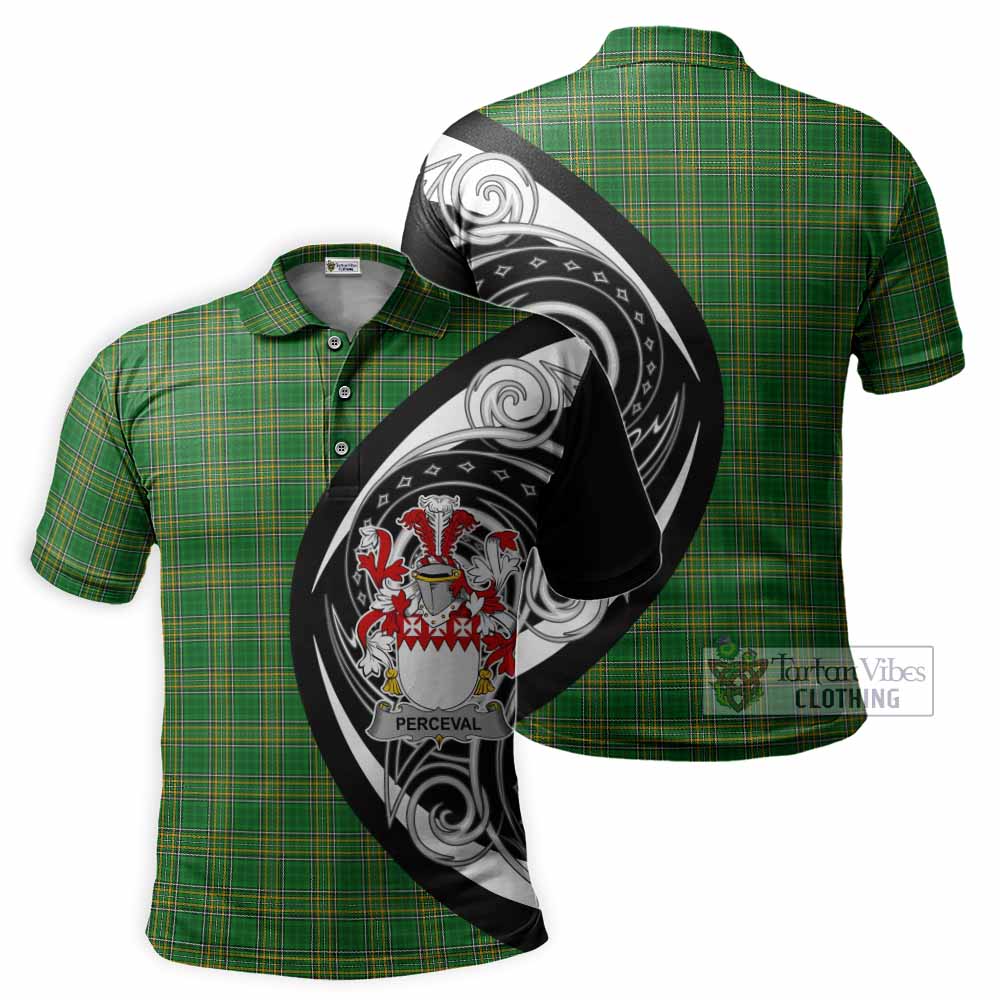 Perceval Irish Clan Polo Shirt Celtic Circle Style - Tartan Vibes Clothing