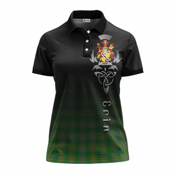 Perry Irish Clan Women's Polo Shirt with Coat of Arms Erin Go Bragh Celtic Inspired Women - Tartan Vibes Clothing