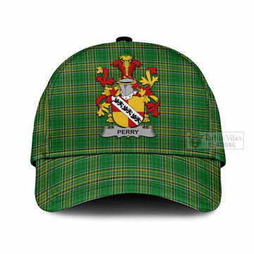 Perry Irish Clan Tartan Classic Cap with Coat of Arms