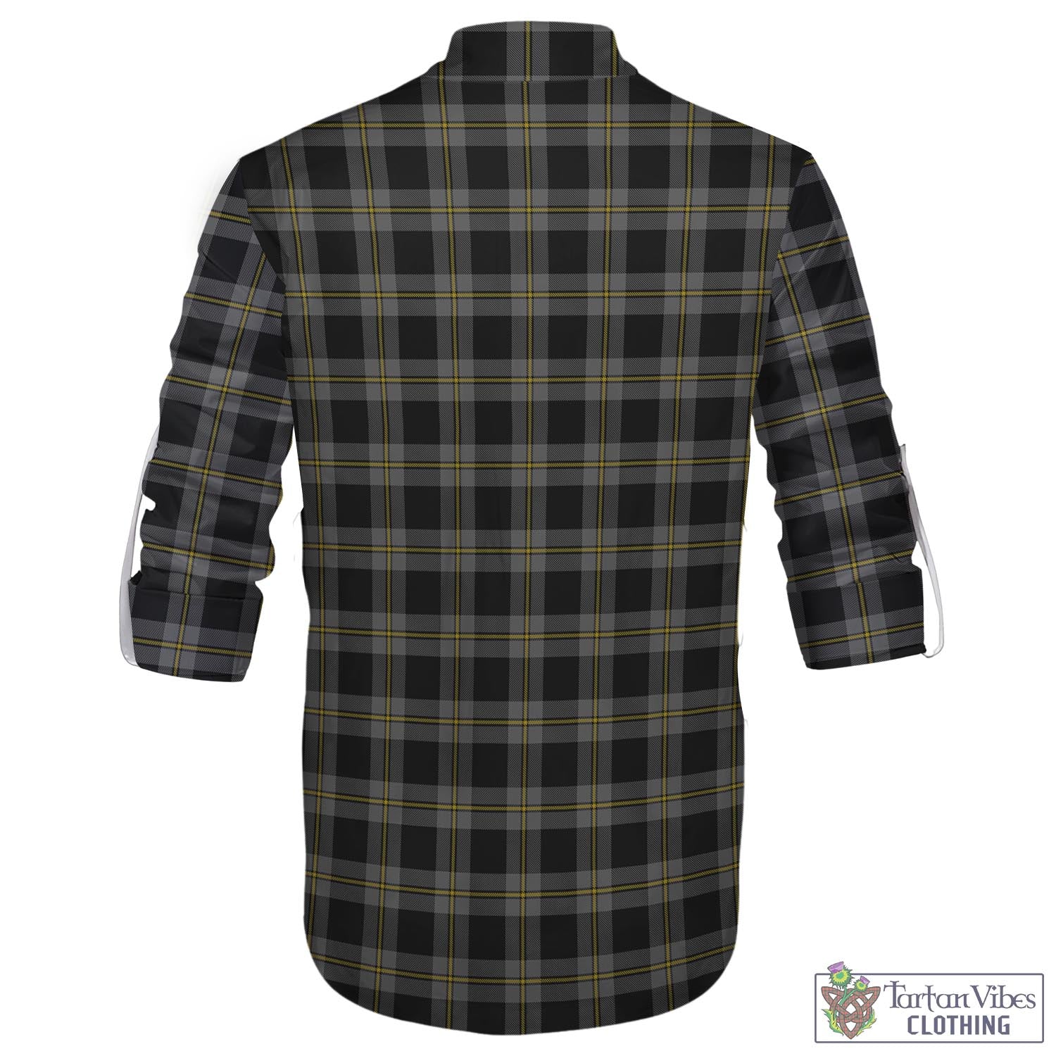 Tartan Vibes Clothing Perry Ancient Tartan Men's Scottish Traditional Jacobite Ghillie Kilt Shirt