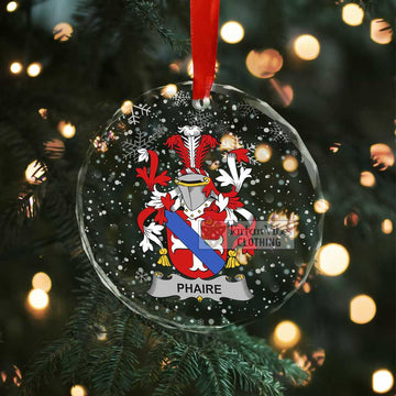 Phaire Irish Clan Christmas Glass Ornament with Coat of Arms