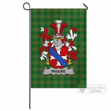 Phaire Irish Clan Tartan Flag with Coat of Arms