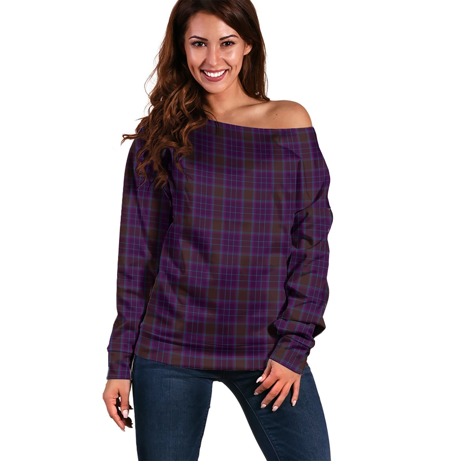 Phillips Tartan Off Shoulder Women Sweater Women - Tartan Vibes Clothing