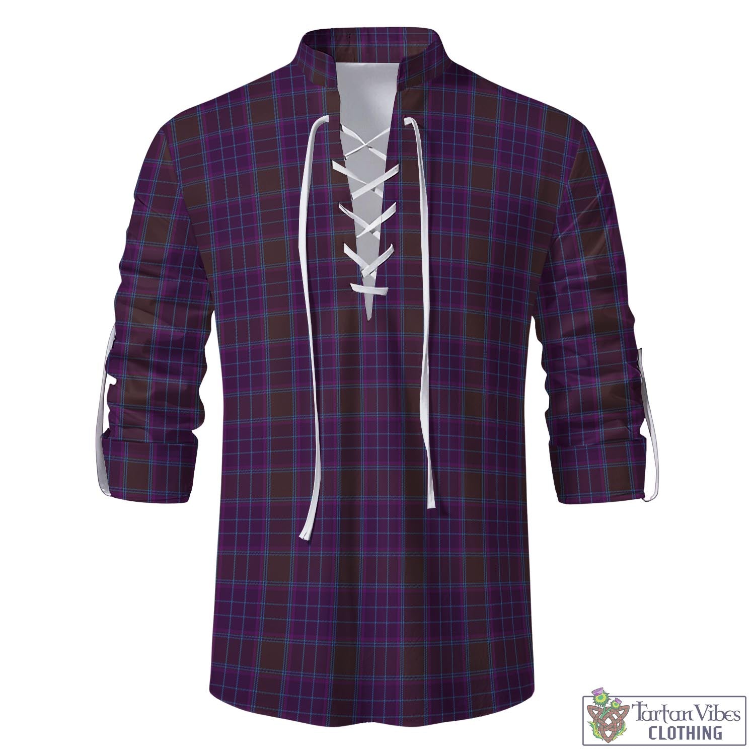 Tartan Vibes Clothing Phillips Tartan Men's Scottish Traditional Jacobite Ghillie Kilt Shirt