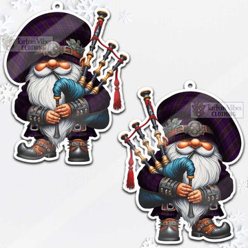 Phillips Tartan Bagpiper Gnome Christmas Ornament