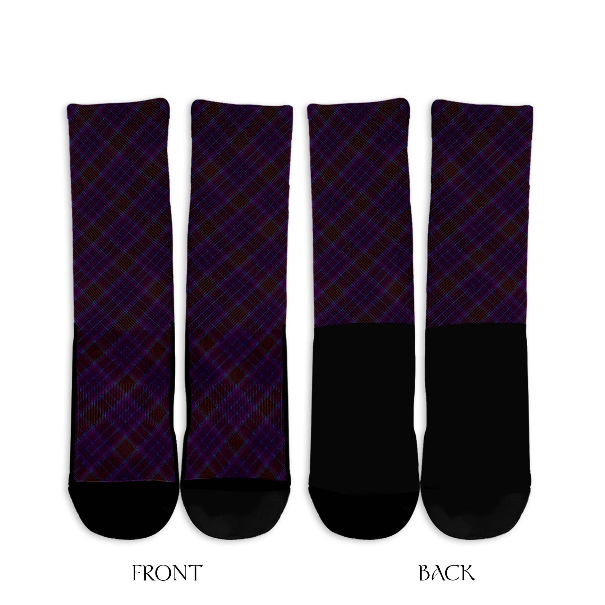 Phillips Tartan Crew Socks Cross Tartan Style - Tartanvibesclothing