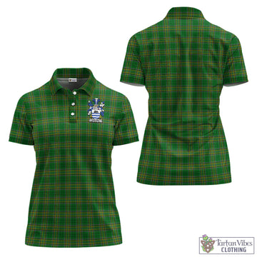 Phillips Irish Clan Tartan Women's Polo Shirt with Coat of Arms