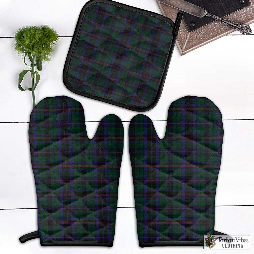 Phillips of Wales Tartan Combo Oven Mitt & Pot-Holder Combo 1 Oven Mitt & 1 Pot-Holder Black - Tartan Vibes Clothing