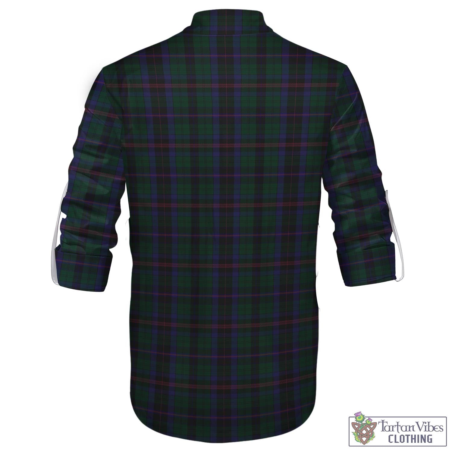 Tartan Vibes Clothing Phillips of Wales Tartan Men's Scottish Traditional Jacobite Ghillie Kilt Shirt