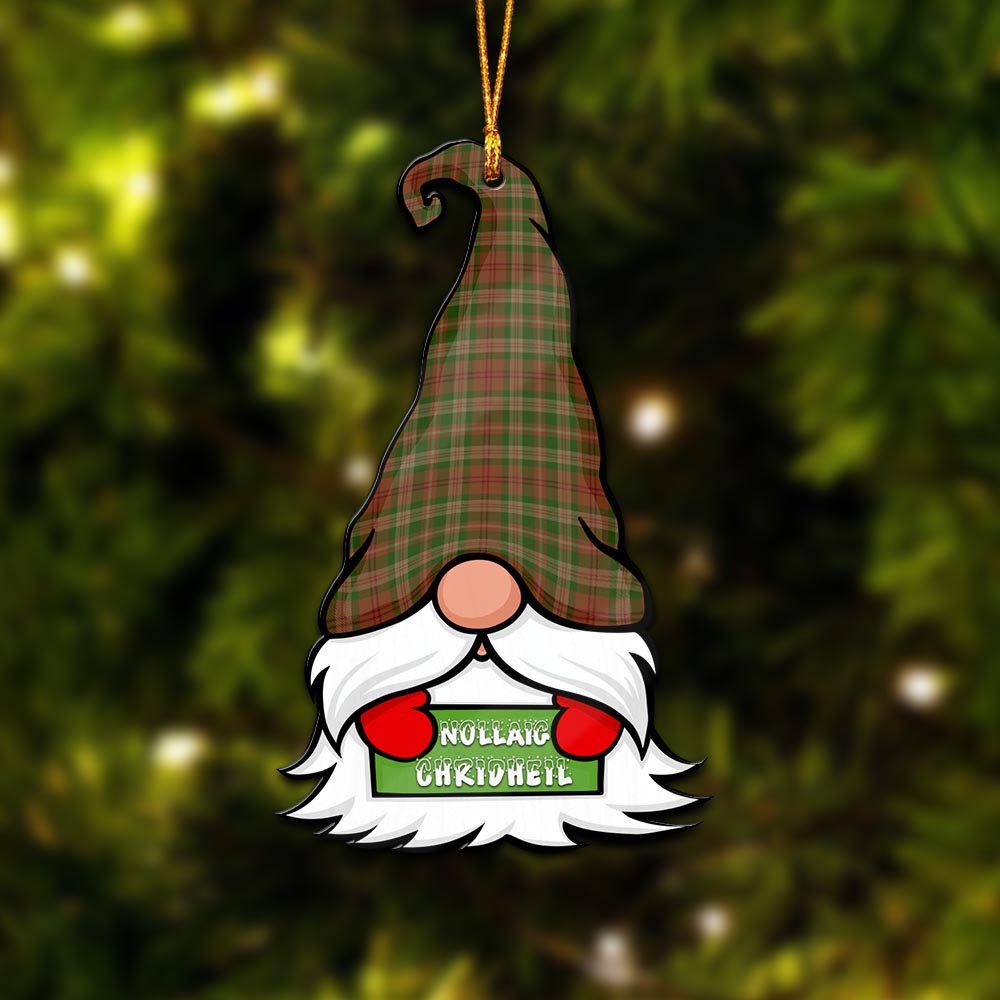 Pierce Gnome Christmas Ornament with His Tartan Christmas Hat - Tartan Vibes Clothing