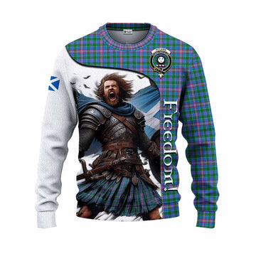 Pitcairn Crest Tartan Knitted Sweater Inspired by the Freedom of Scottish Warrior