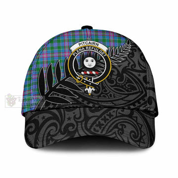 Pitcairn Tartan Classic Cap with New Zealand Silver Fern Half Style