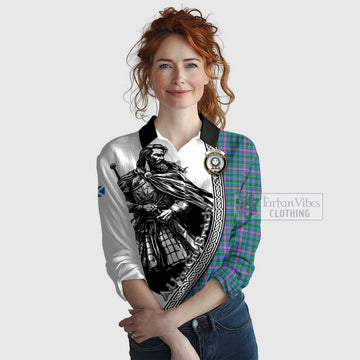 Pitcairn Tartan Clan Crest Women's Casual Shirt with Highlander Warrior Celtic Style