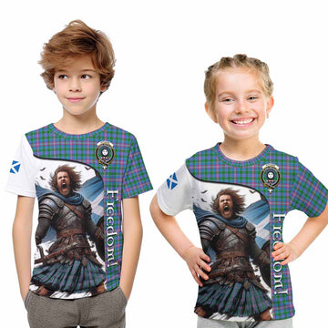 Pitcairn Crest Tartan Kid T-Shirt Inspired by the Freedom of Scottish Warrior