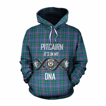 Pitcairn Tartan Cotton Hoodie with Family Crest DNA In Me Style Pullover Hoodie XS - Tartan Vibes Clothing