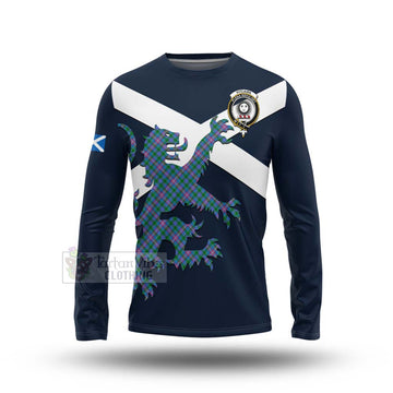 Pitcairn Tartan Lion Rampant Long Sleeve T-Shirt Proudly Display Your Heritage with Alba Gu Brath and Clan Name Unisex - Tartan Vibes Clothing